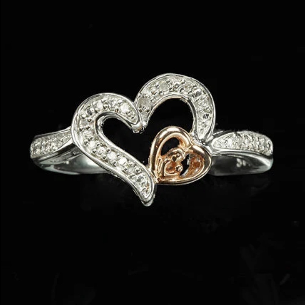 Brian Kosner Silver and Bronze Heart‎ Ring